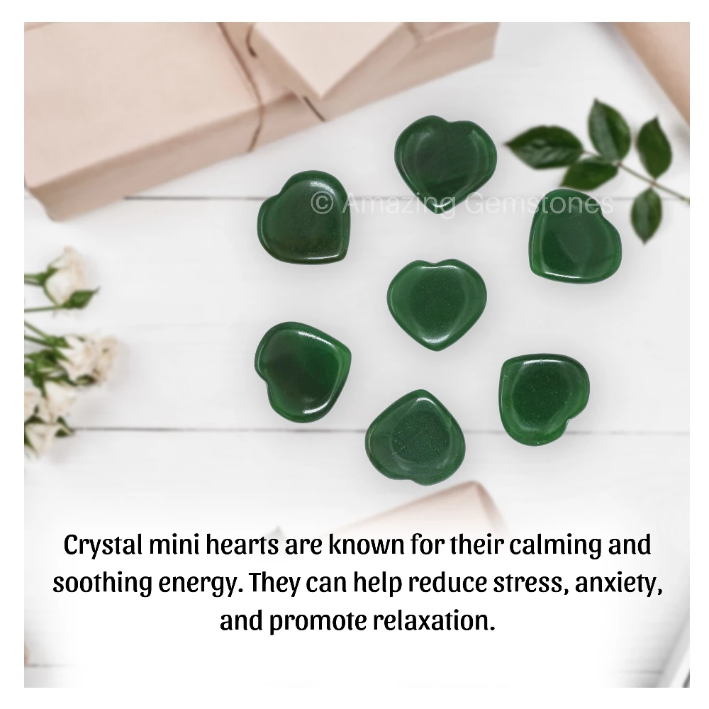 Dark Green Aventurine Heart (Pack of 2)