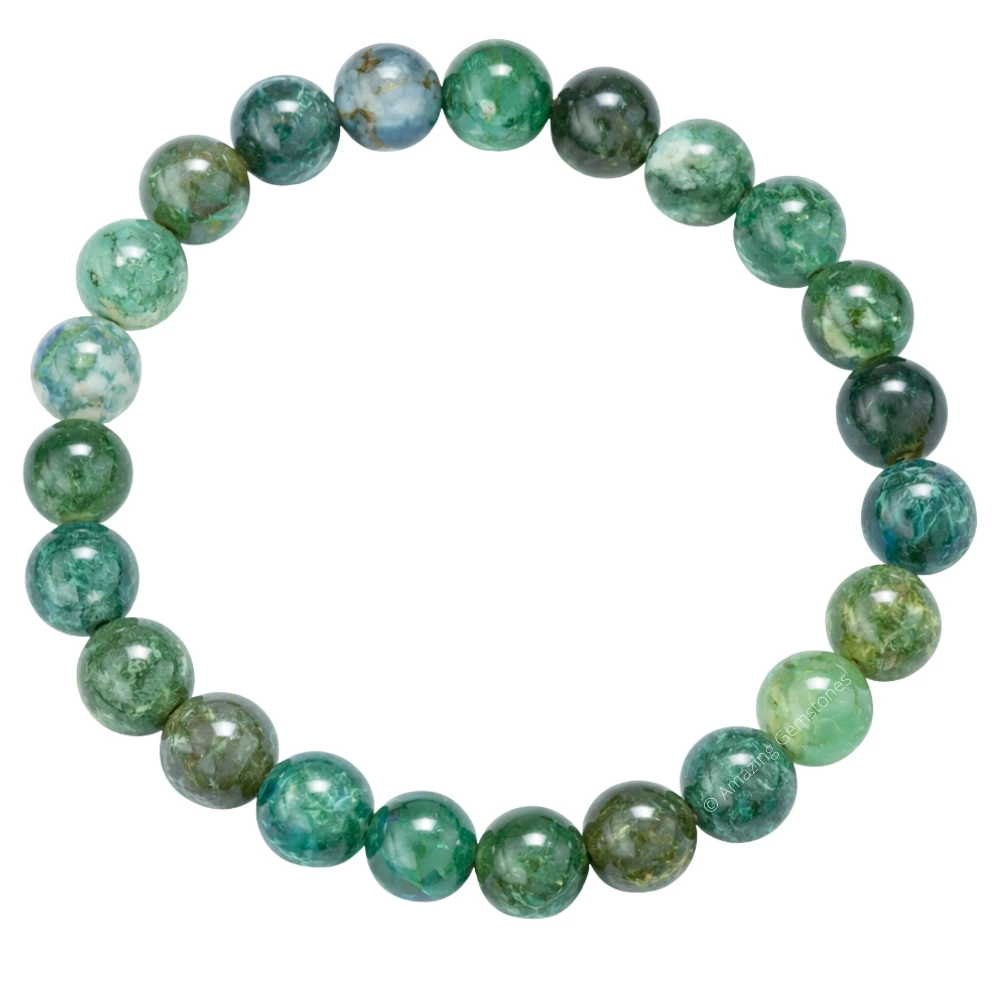 Moss Agate Bracelet (Strechable)