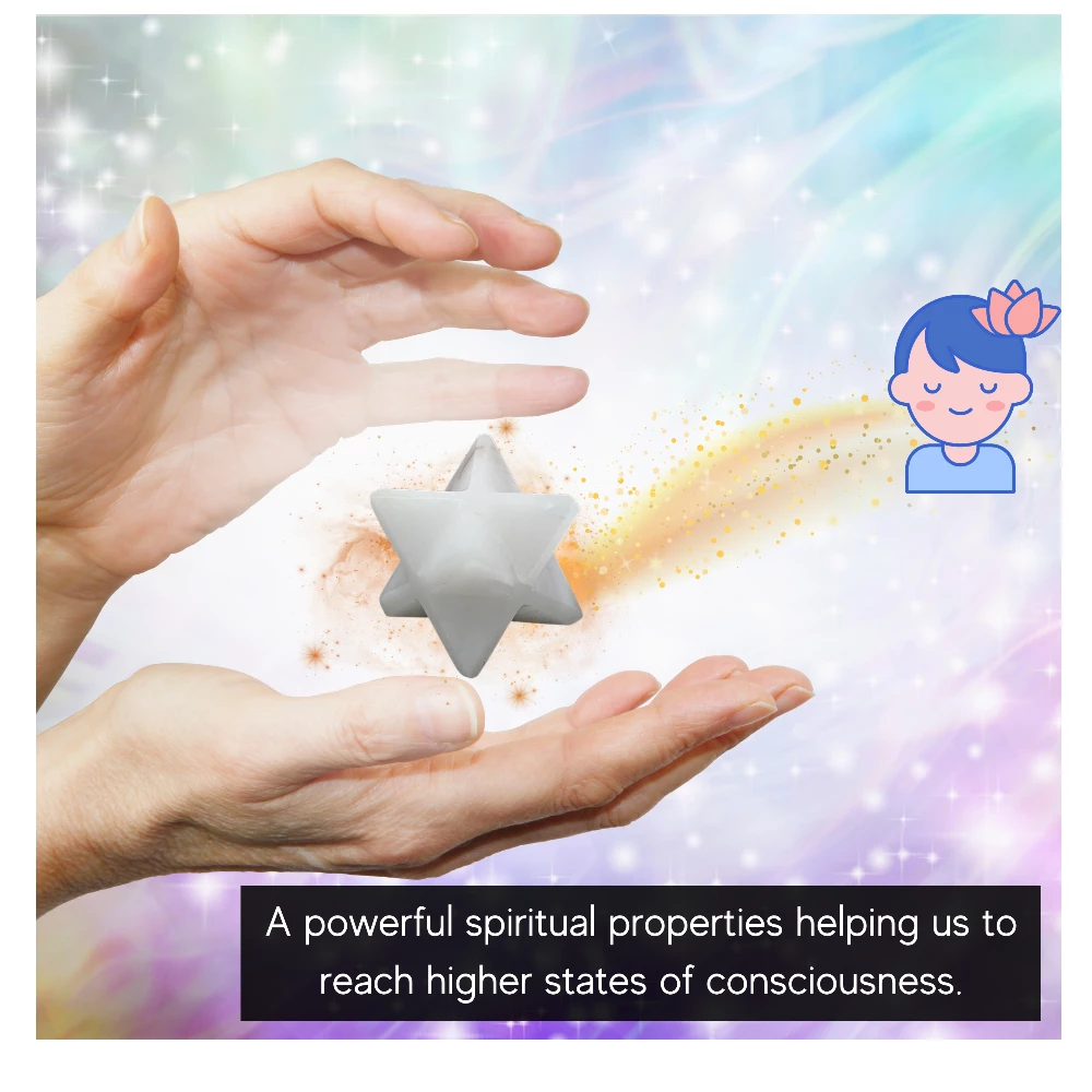 Snow Quartz Merkaba (20-25 mm)