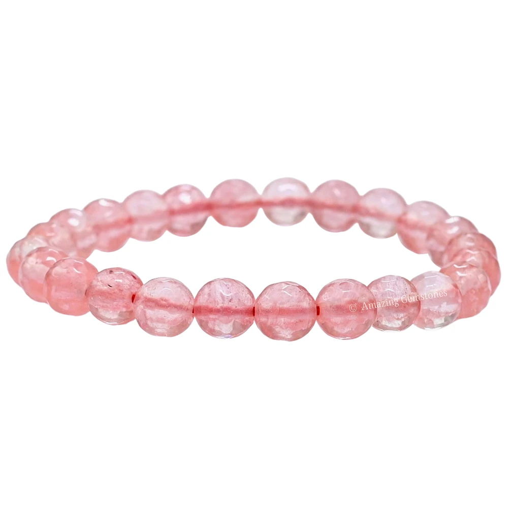 Cherry Quartz Bracelet (Faceted)