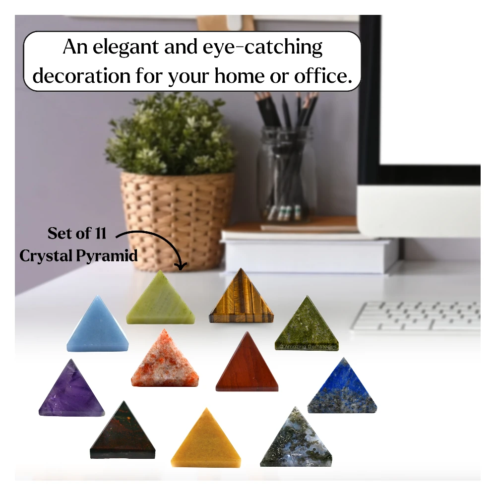 Set of 11 Crystal Pyramid