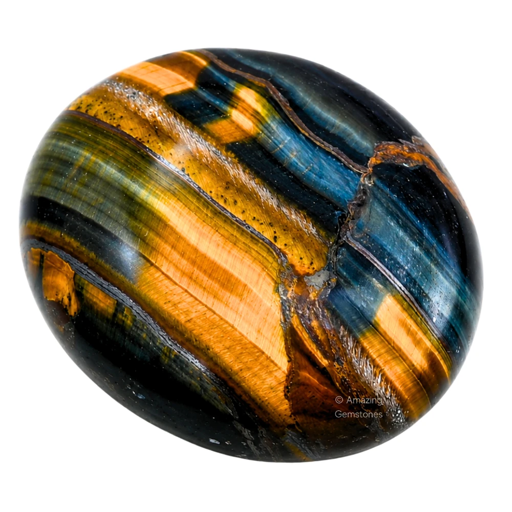 Multi Tiger Eye Palm Stone