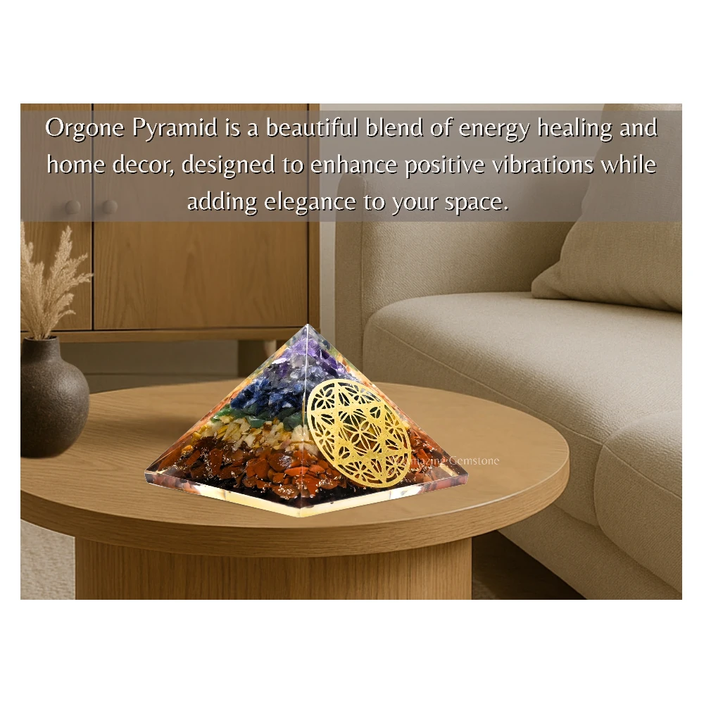 Natural Chakra Orgone Pyramid - Star of David