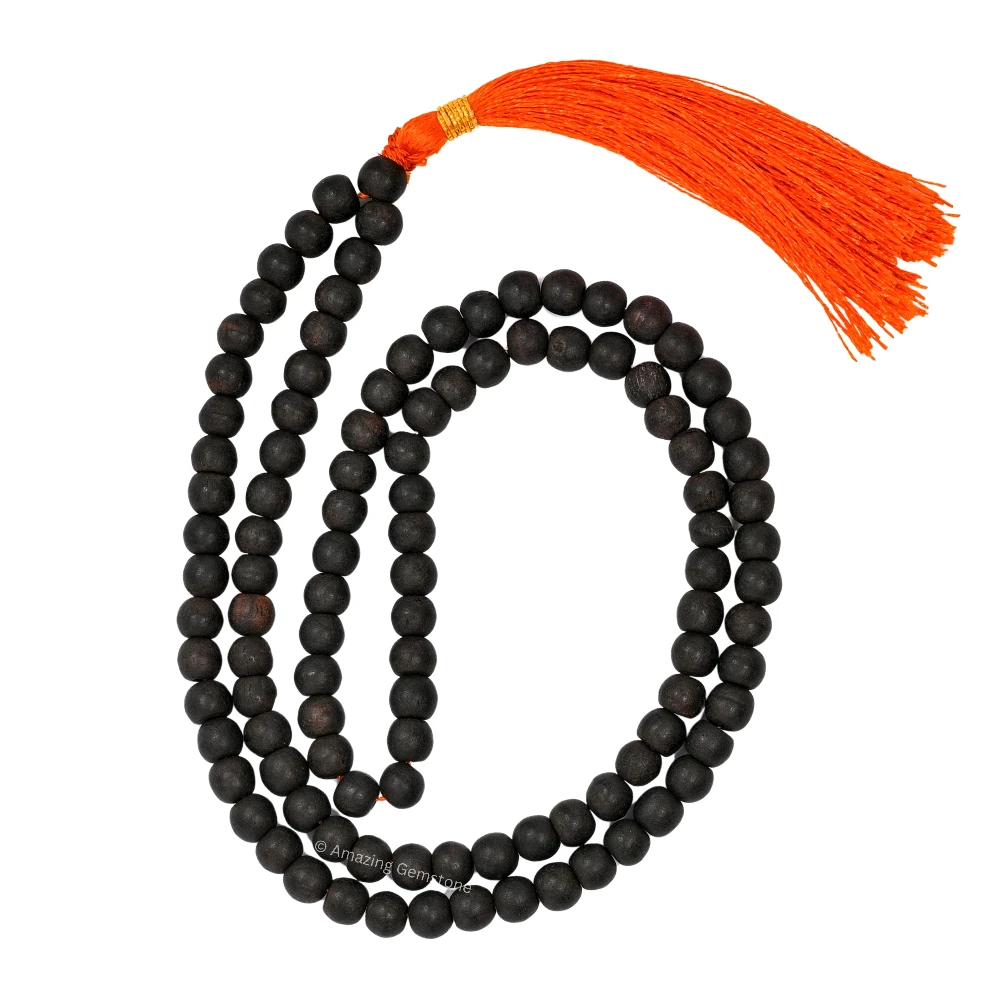 Karungali Mala - 6mm Ebony Wood Beads (Without Knot)