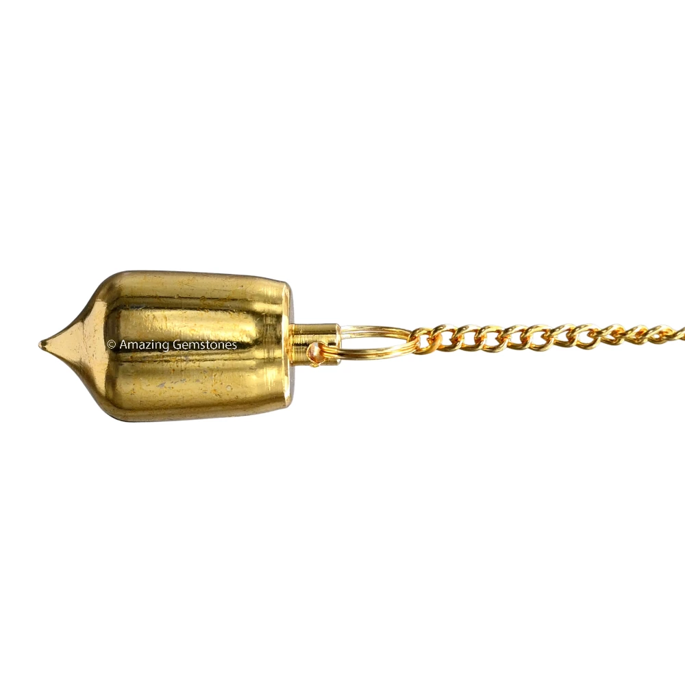 Copper Metal Pendulum - Gold Pointed Drum (MP93)