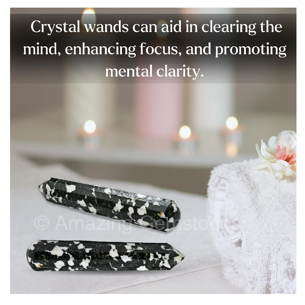 Black & White Tourmaline Wand (Faceted)