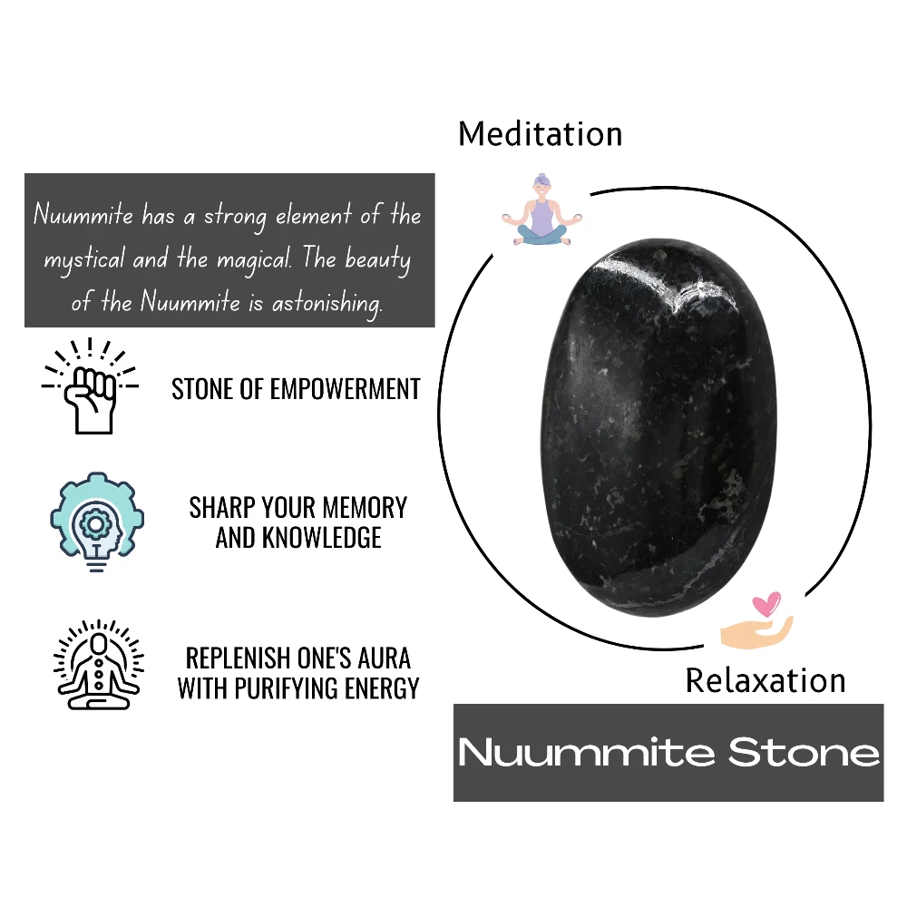 Nuummite Palm Stone
