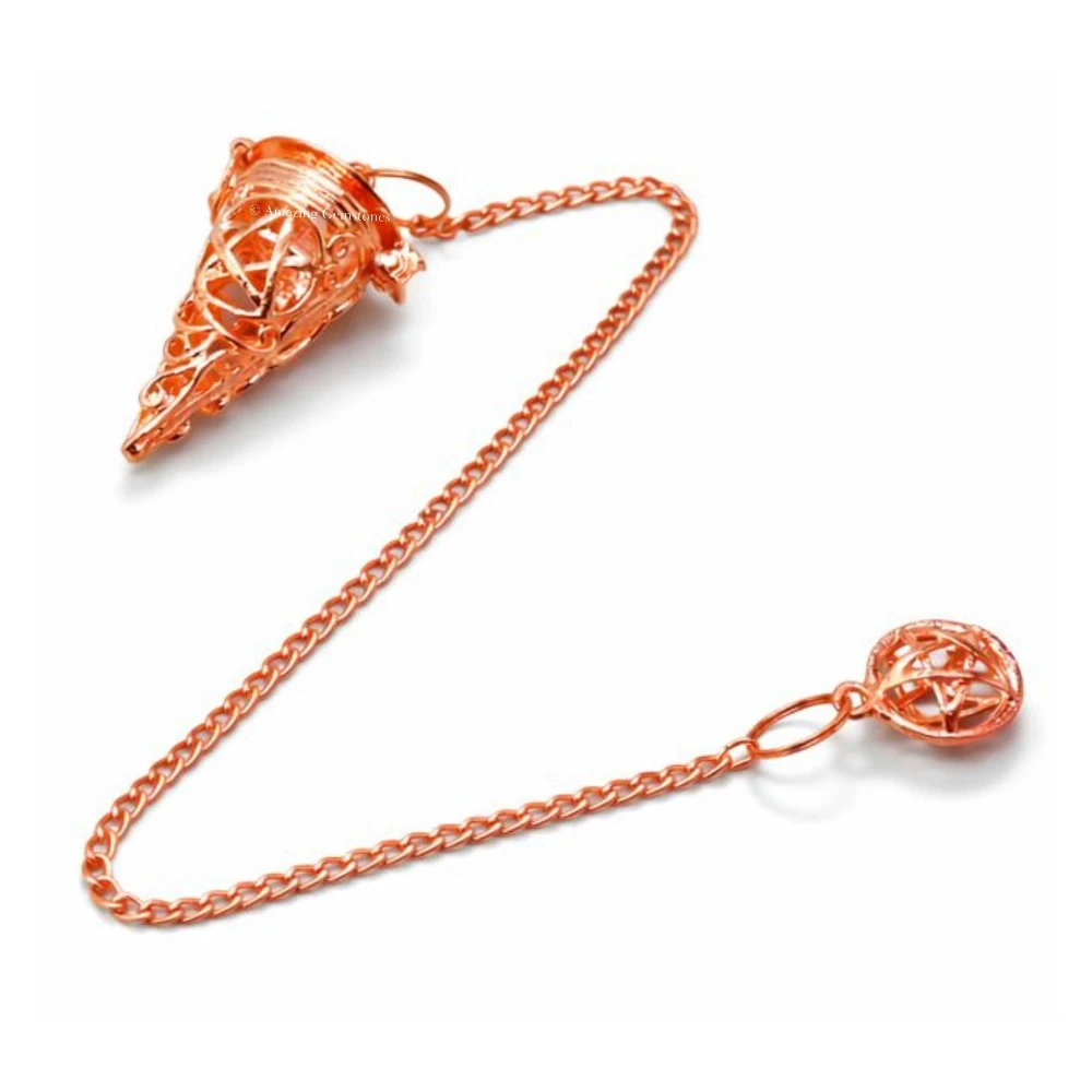 Metal Brass Pendulum - Cone Chamber Rose Gold (MP122)