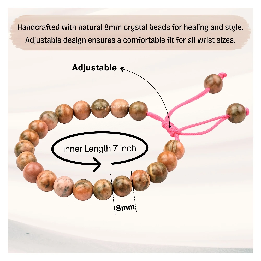 Rhodochrosite Bracelet (Adjustable)