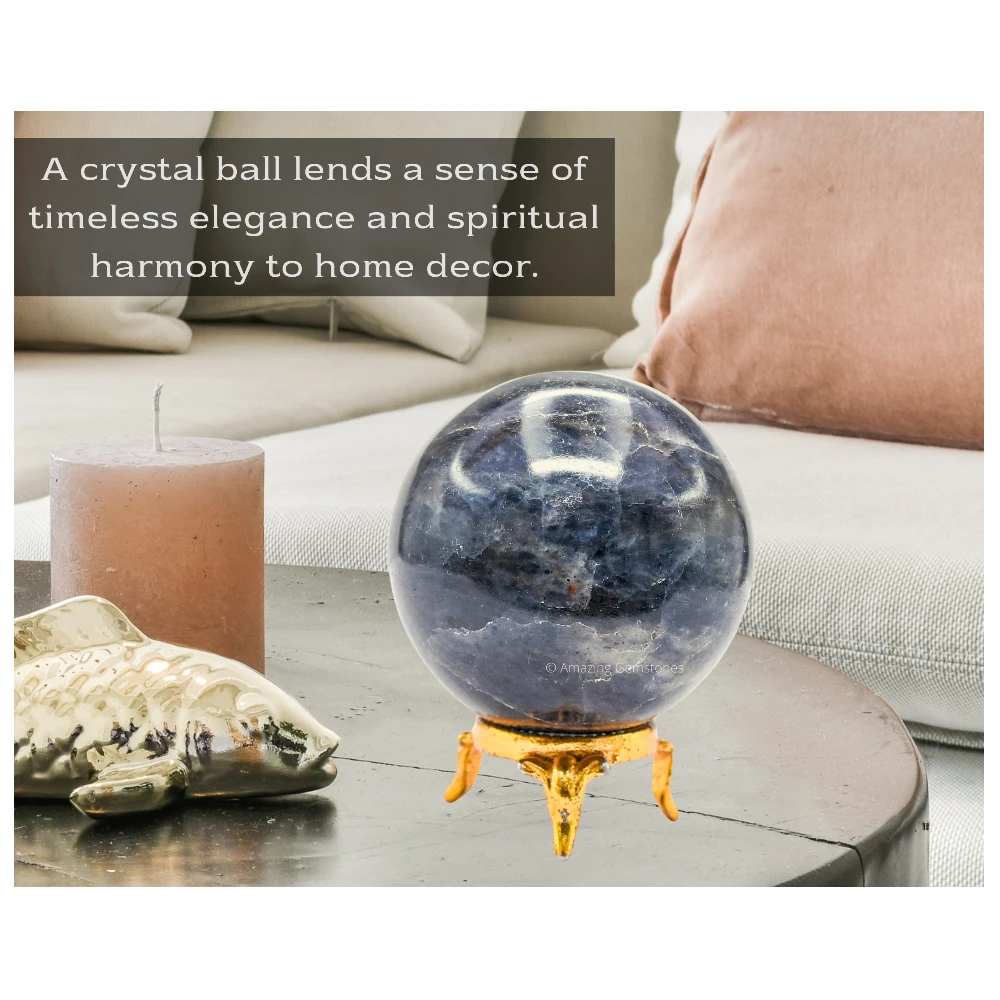 Large Iolite Sphere (2.5 Inch)
