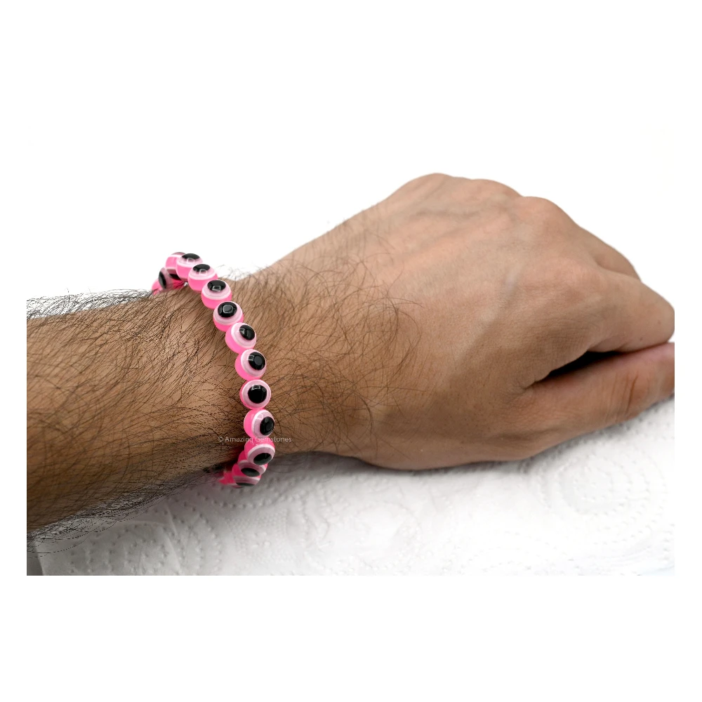 Hot Pink Evil Eye Bracelet