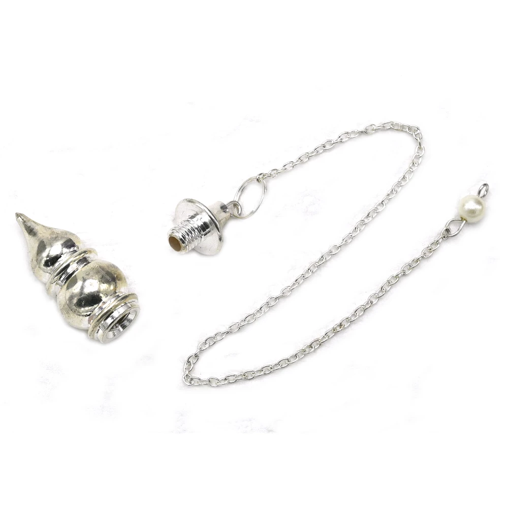 Copper Metal Pendulum - Silver Tear Drop Pot Chamber (MP20)