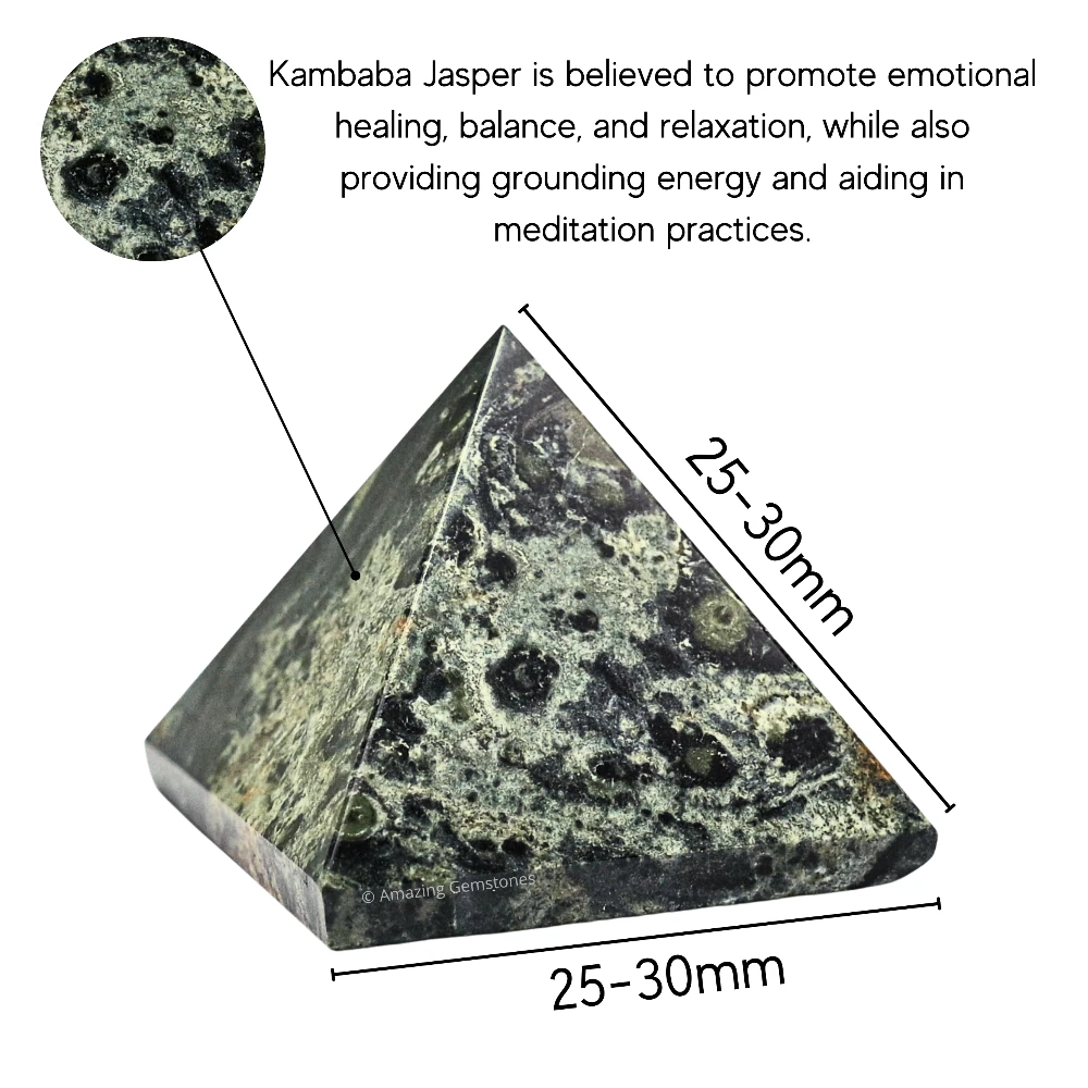 Kambaba Jasper Pyramid (1 Inch)