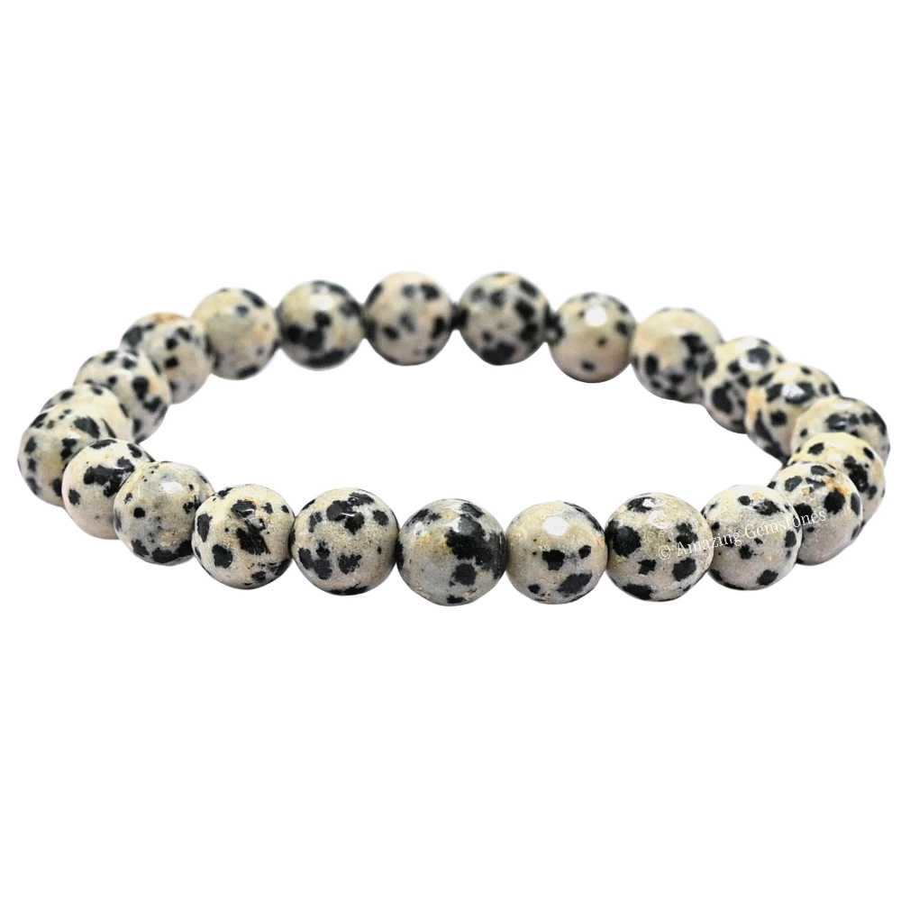 Dalmatian Jasper Bracelet (Faceted)