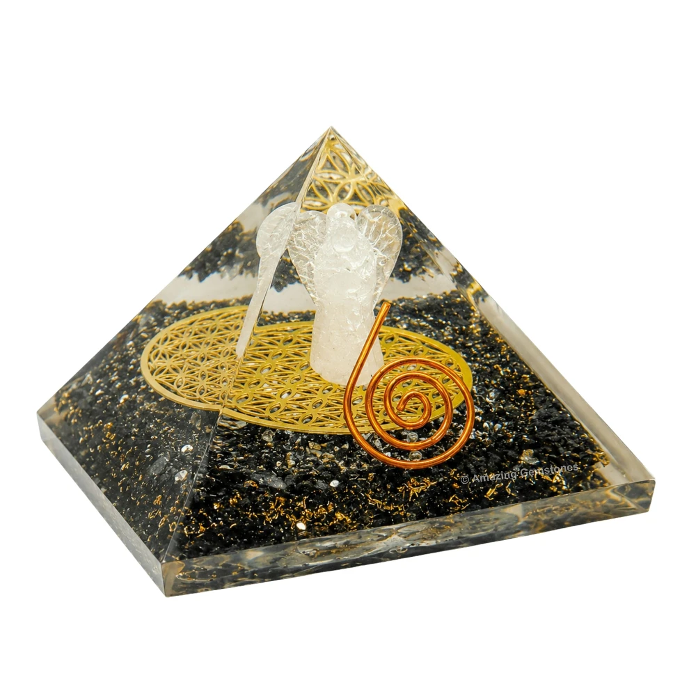 Shungite Orgone Pyramid - Angel Glow in Dark