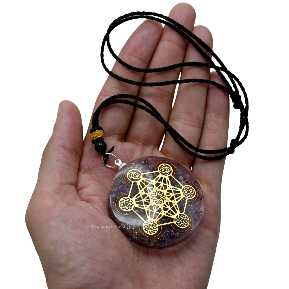 Amethyst Orgone Necklace - Metatron Chakra