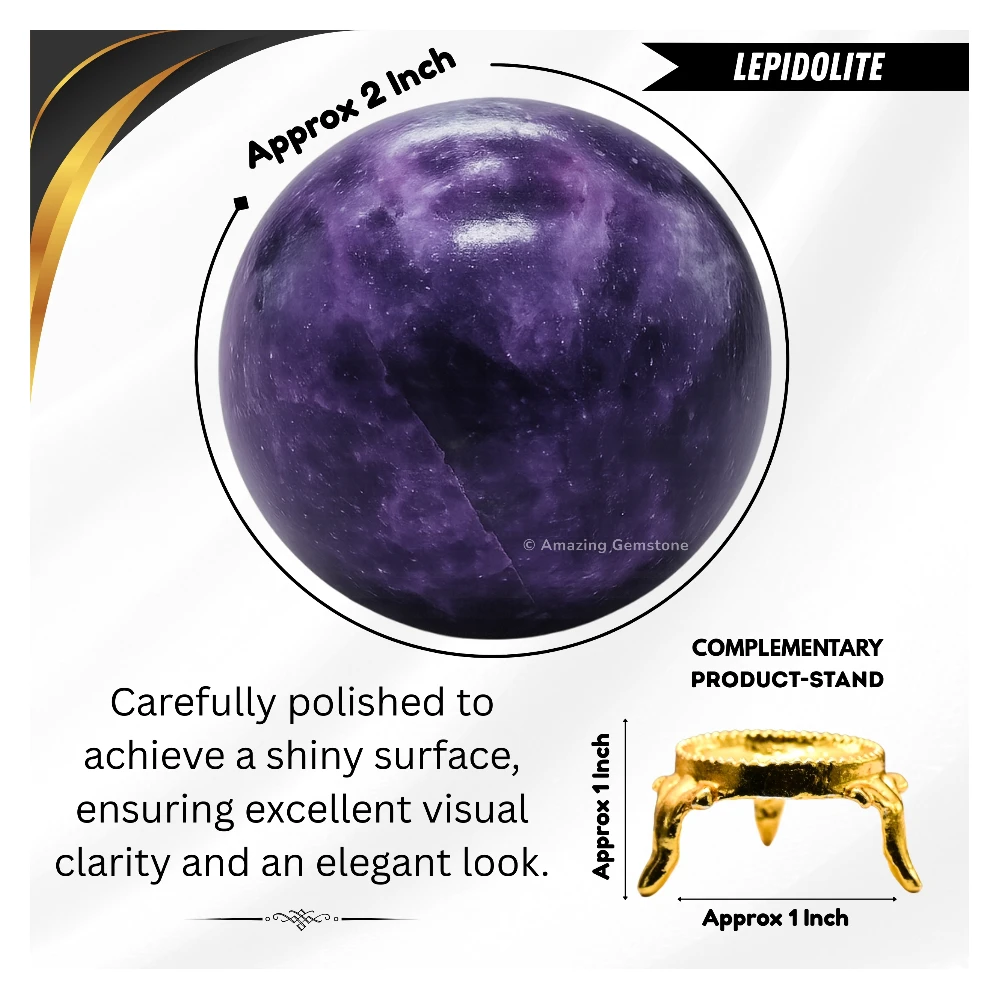 Lepidolite  Sphere (2 Inch)