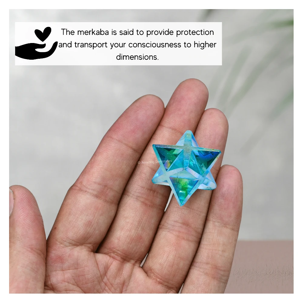 Aqua Aura Quartz Merkaba (15-20 mm)