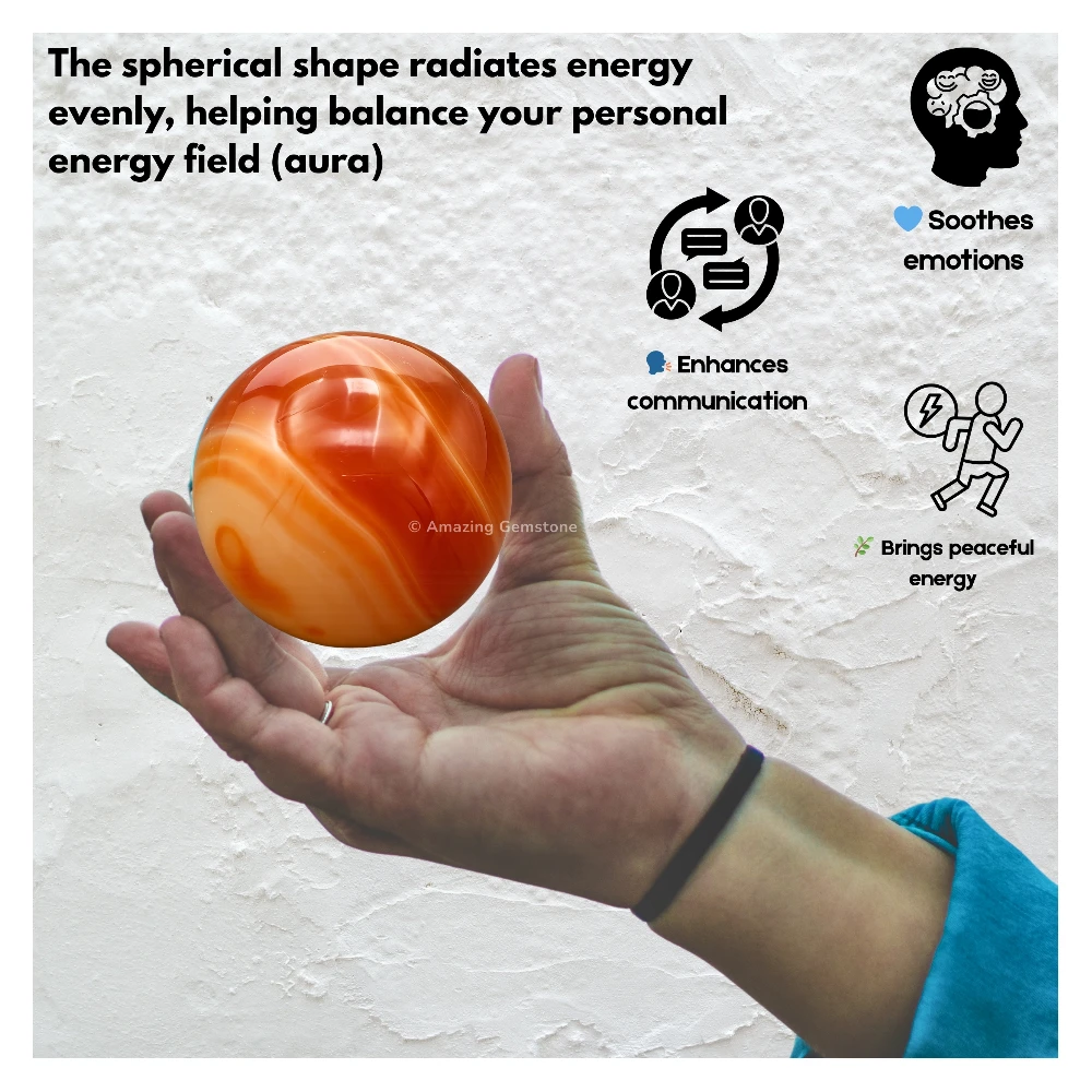 Carnelian Onyx Sphere (2 Inch)