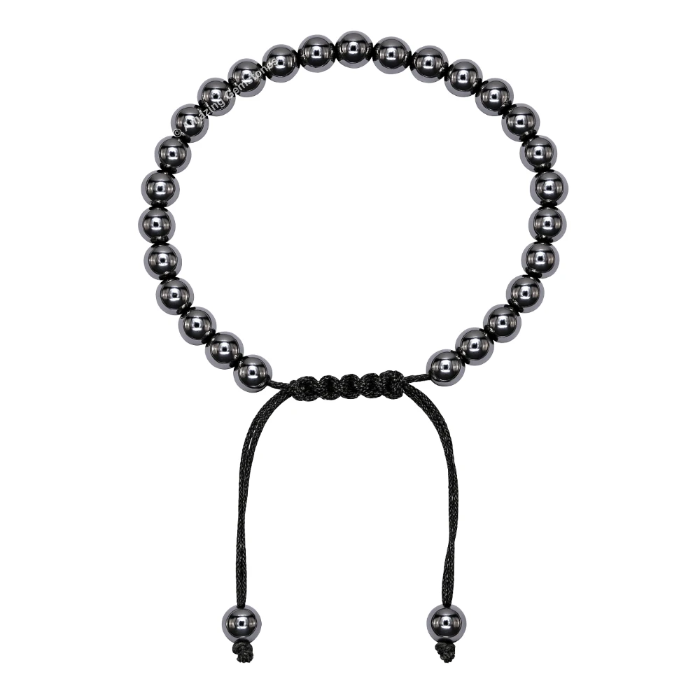 Hematite Healing Crystal Bracelets - 6mm Beads (Adjustable)
