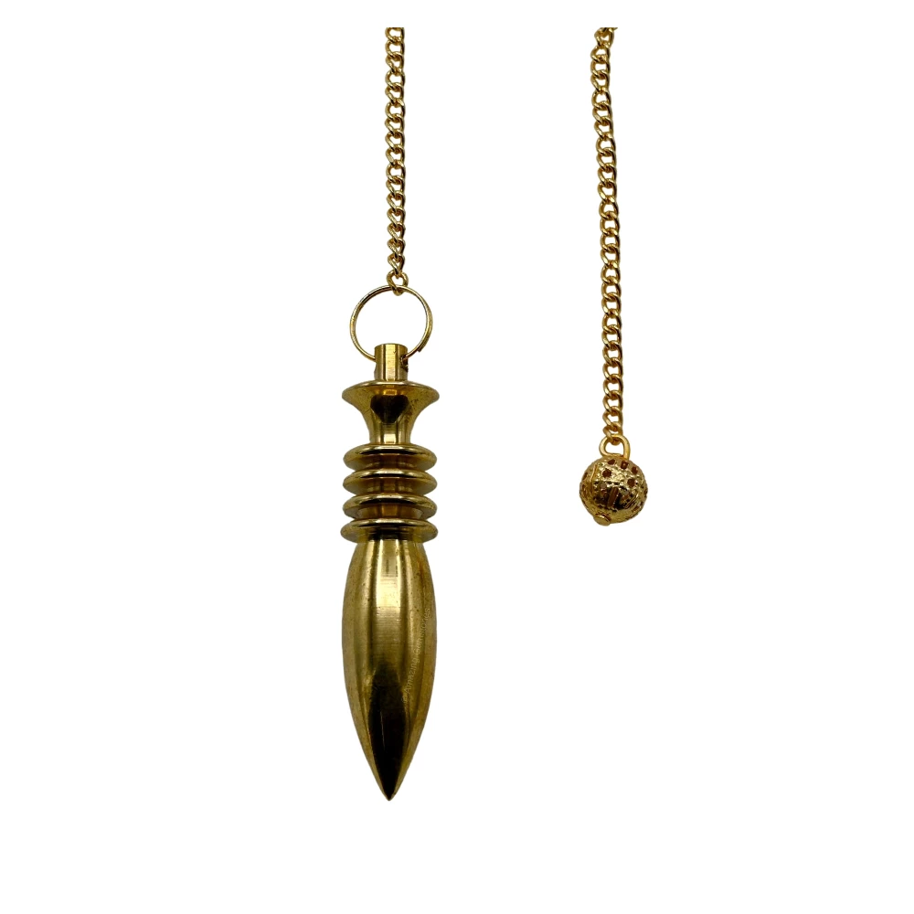 Copper Metal Pendulum - Gold Karnak 4 Ring Plate (MP08)