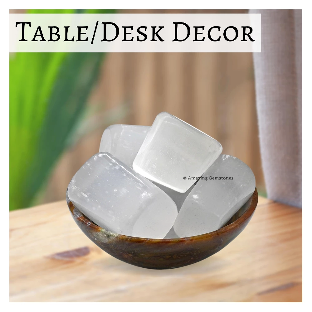 Tumbled Selenite Crystals Stones (1 oz)