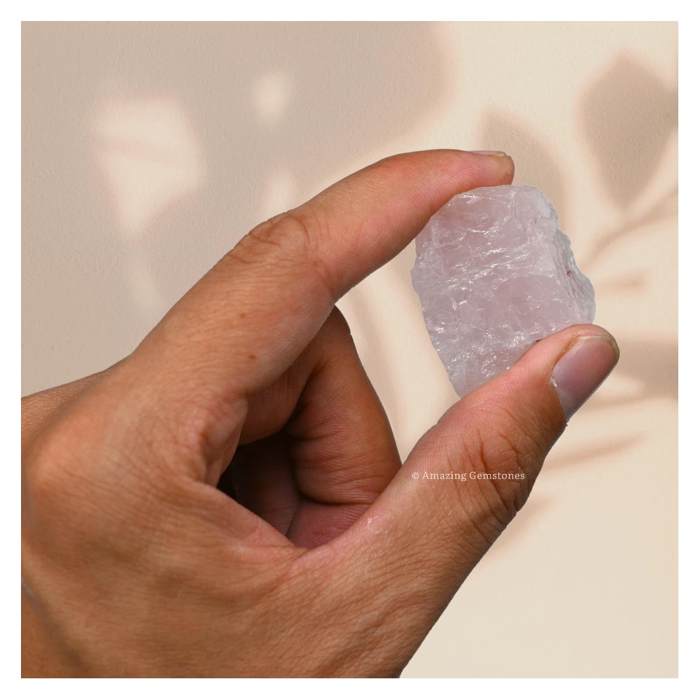 Rose Quartz Raw Crystals (2 Pieces)