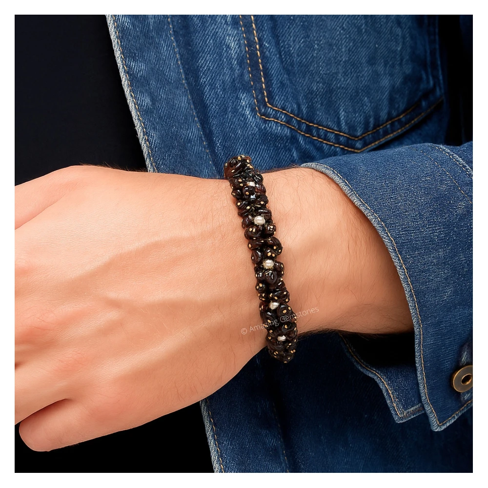 Garnet Chip Bracelet (Fuse)
