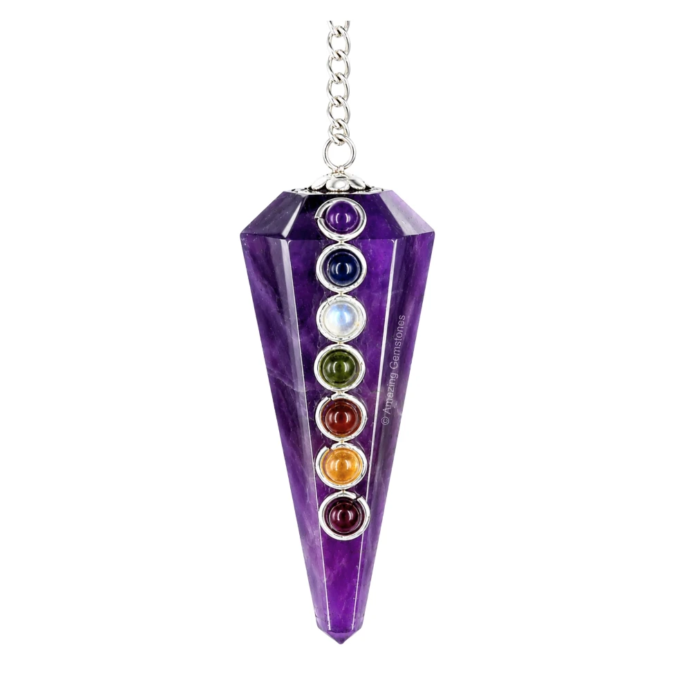 Amethyst Chakra Crystal Pendulum