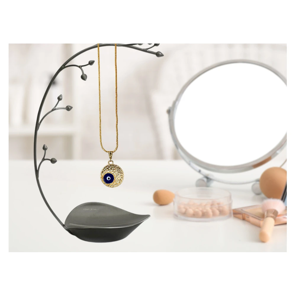 Blue Minimal Evil Eye Pendant
