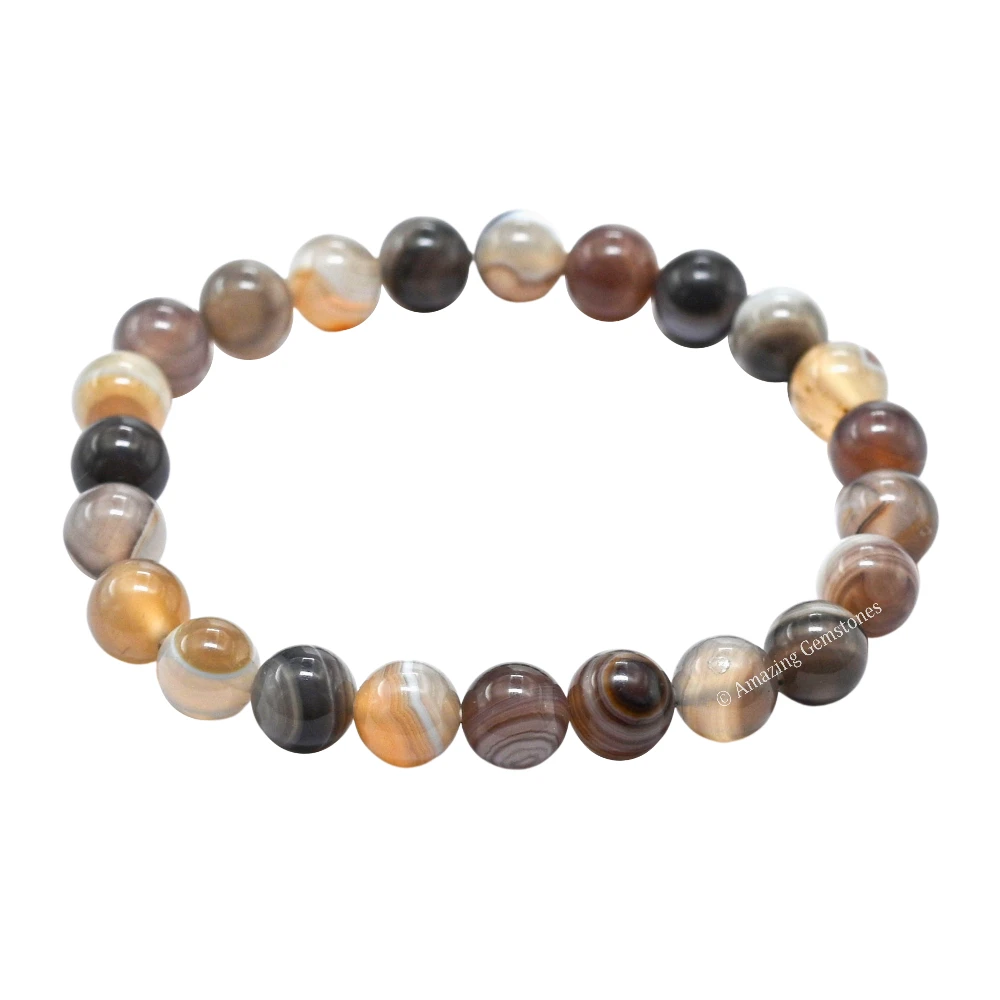 Botswana Agate Bracelet (Strechable)