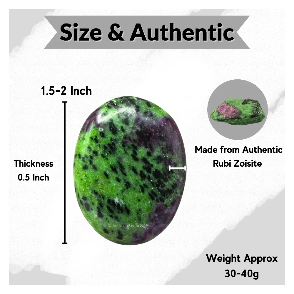 Ruby Zoisite Palm Stone