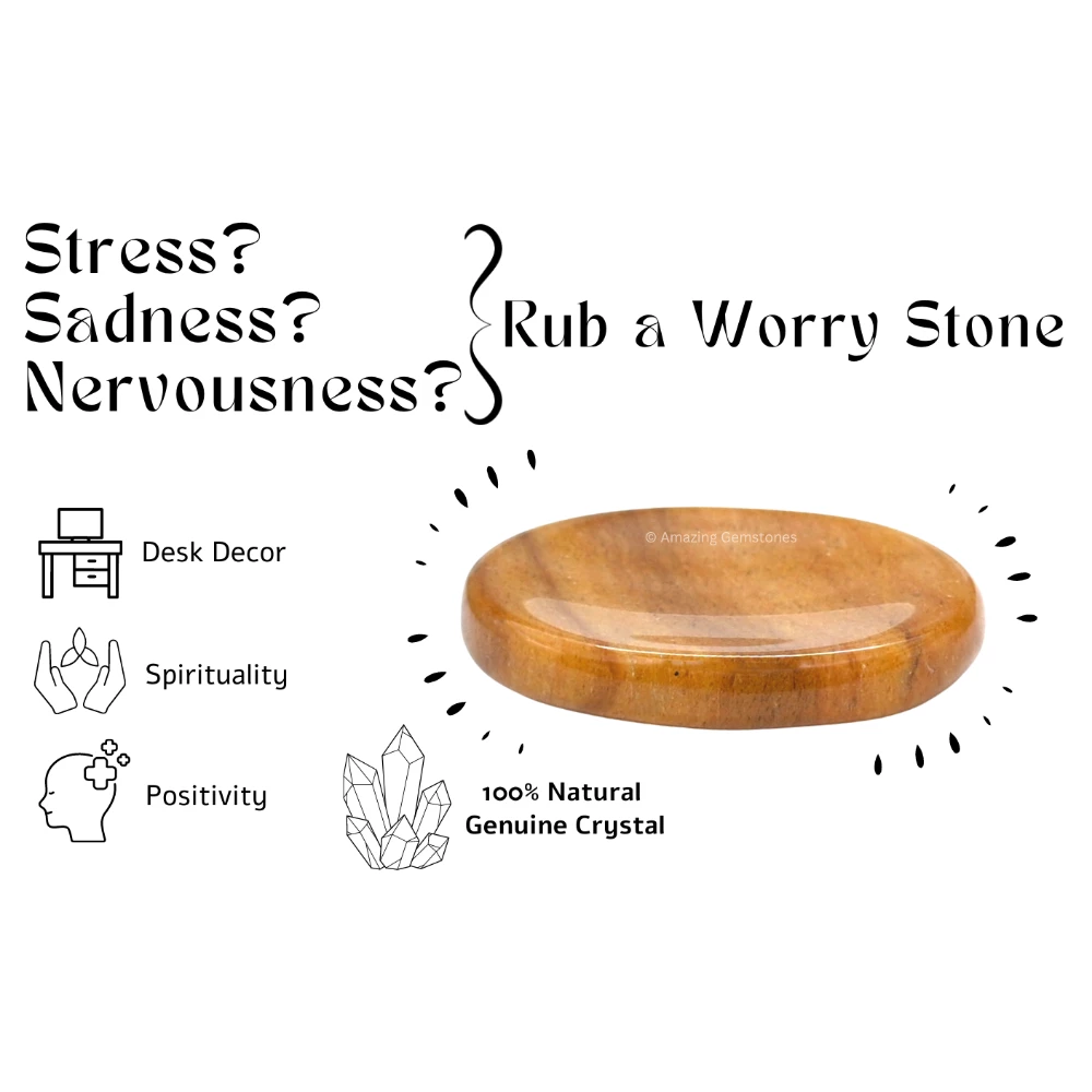 Yellow Jasper Worry Stone