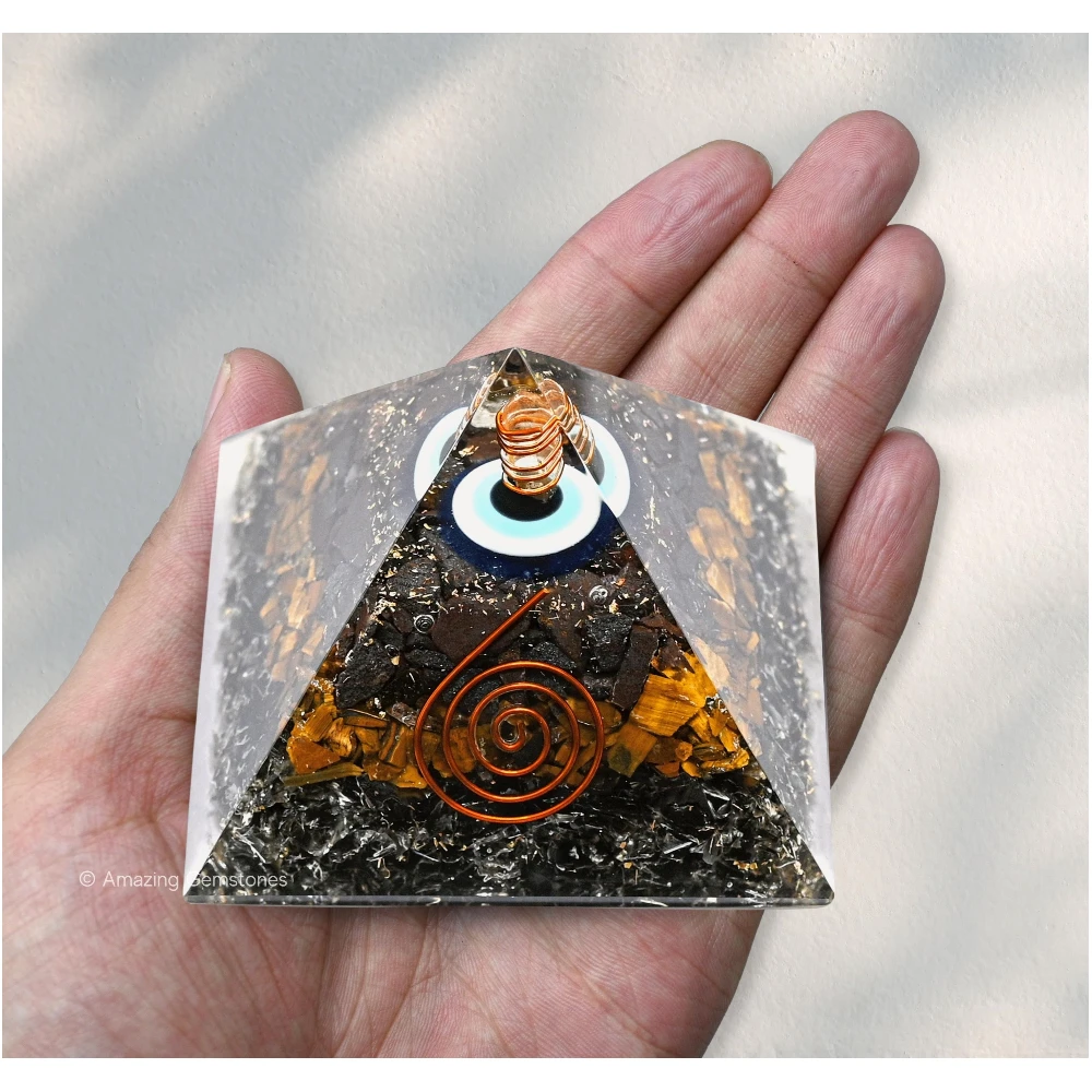 Ultimate Triple Protection Orgone Car Pyramid - 70 mm