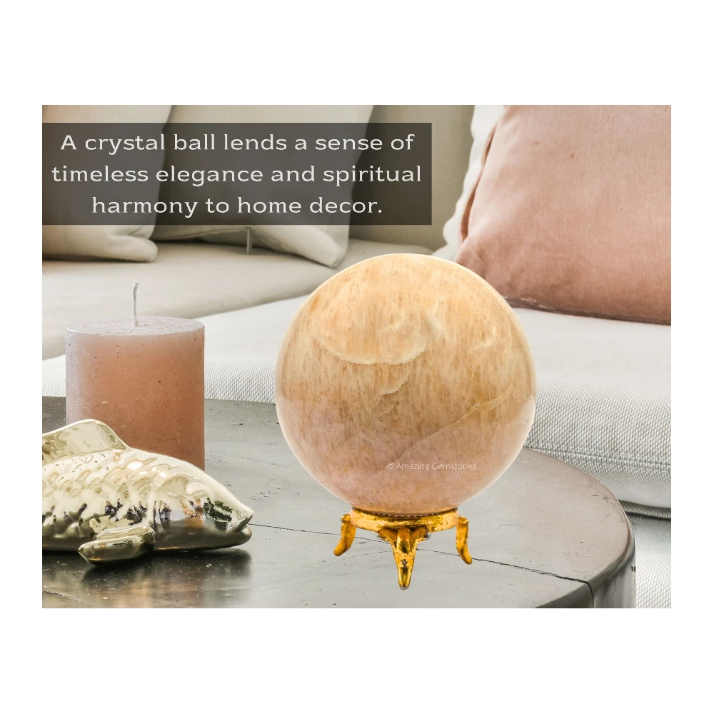 Large Cream Moonstone Sphere (3 Inch)