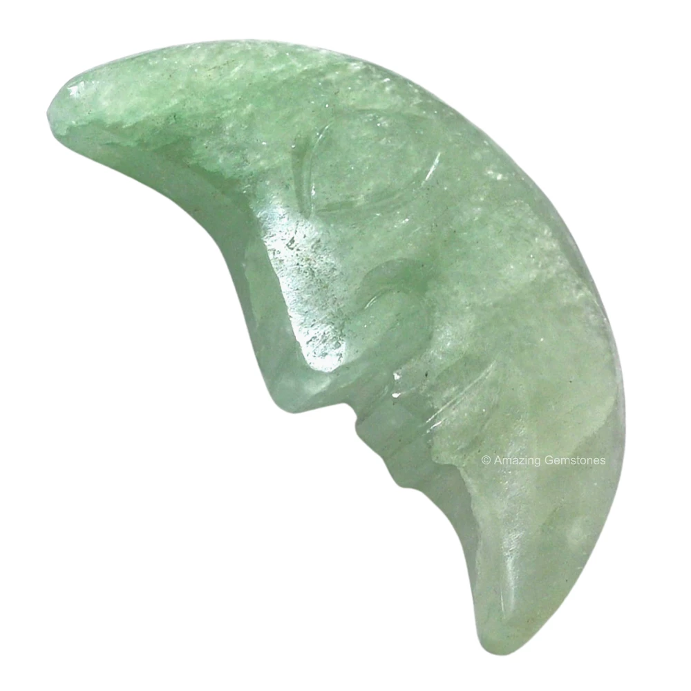 Light Green Aventurine Crescent Moon