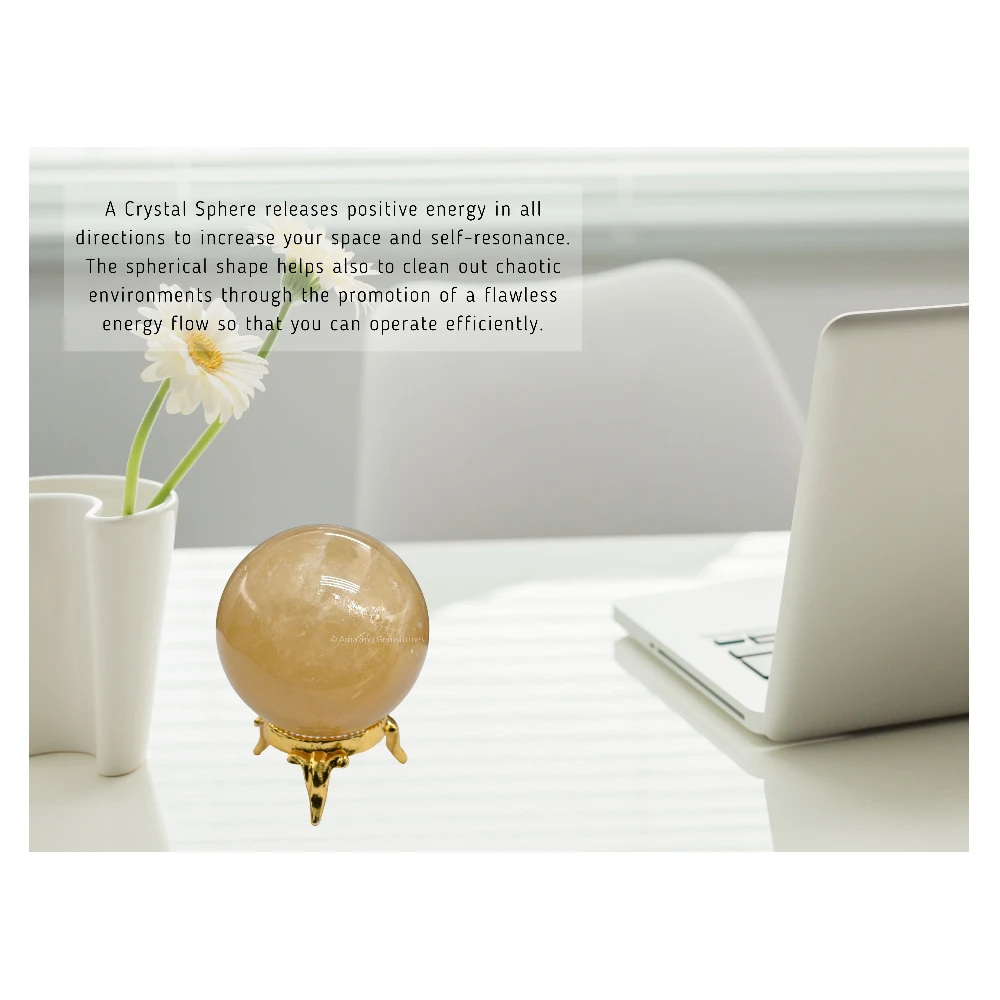 Yellow Calcite Sphere (2 Inch)