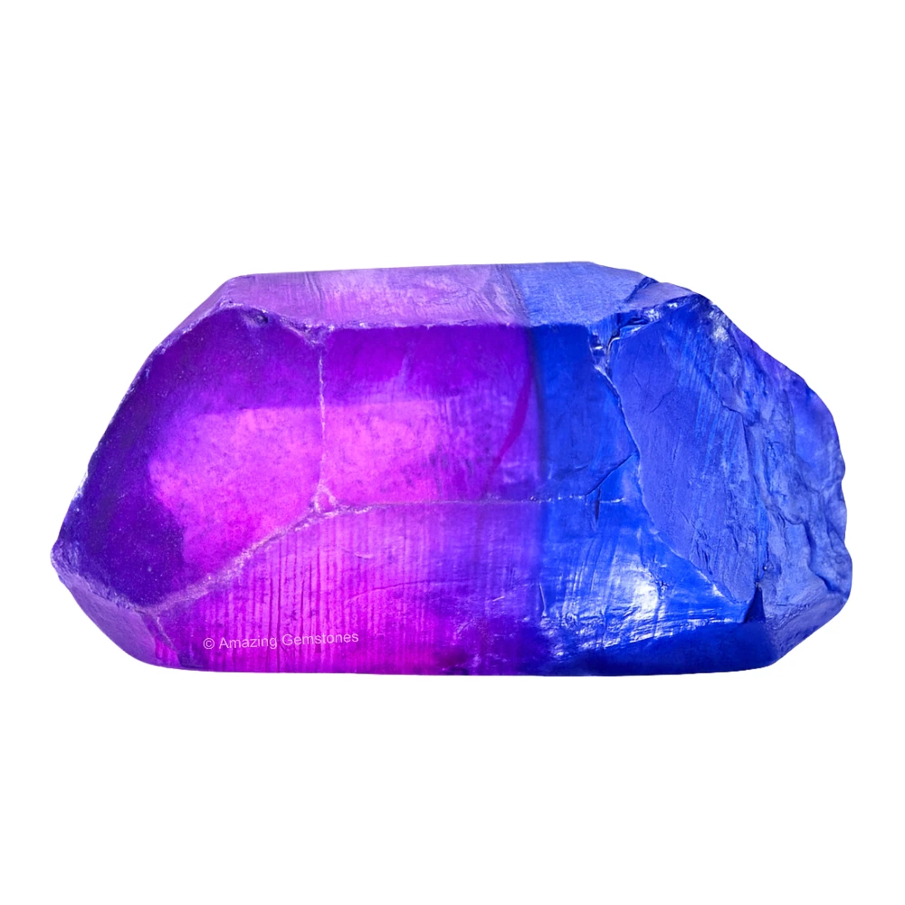 Amethyst-Tanzine Aura Quartz Raw Crystals (5 Pieces)