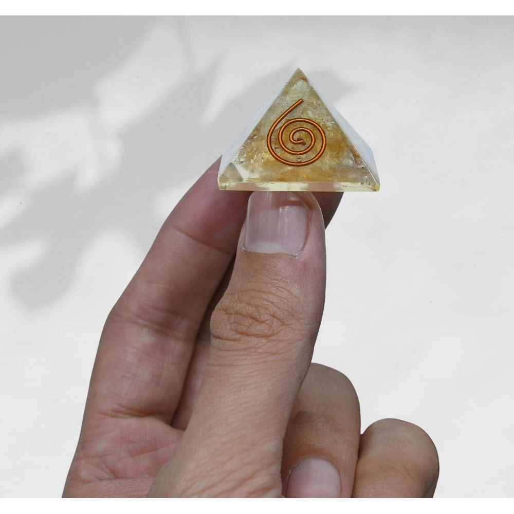 Citrine Orgone Pyramid - Mini