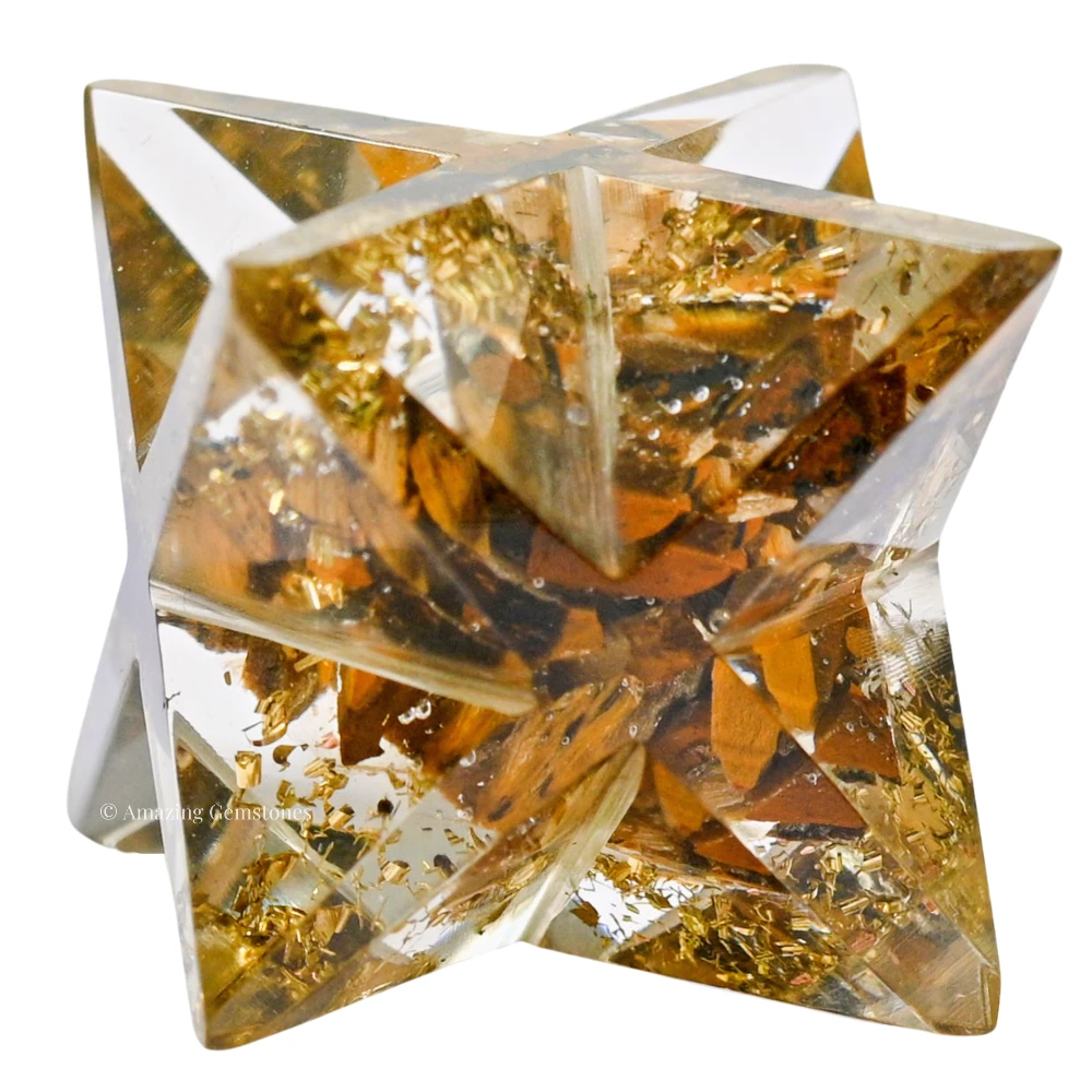 Tiger Eye Orgone Merkaba - 1 Inch