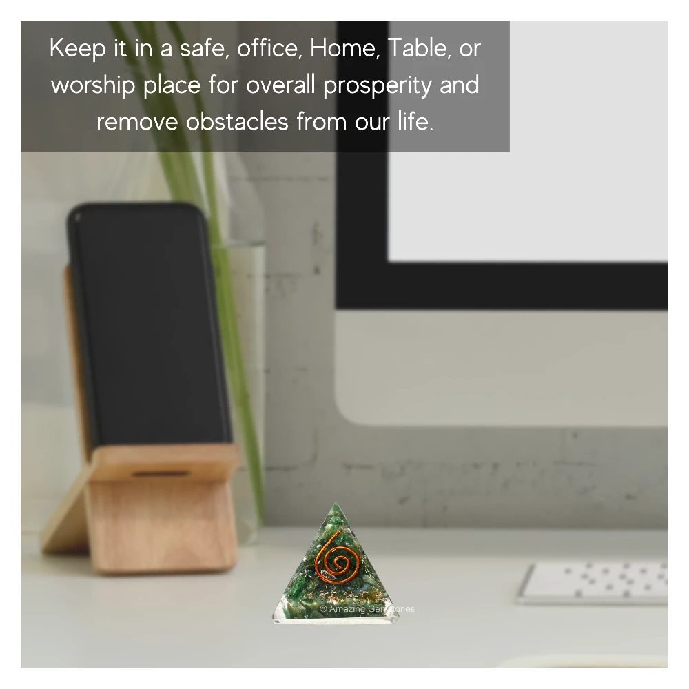 Green Aventurine Orgone Pyramid - Mini