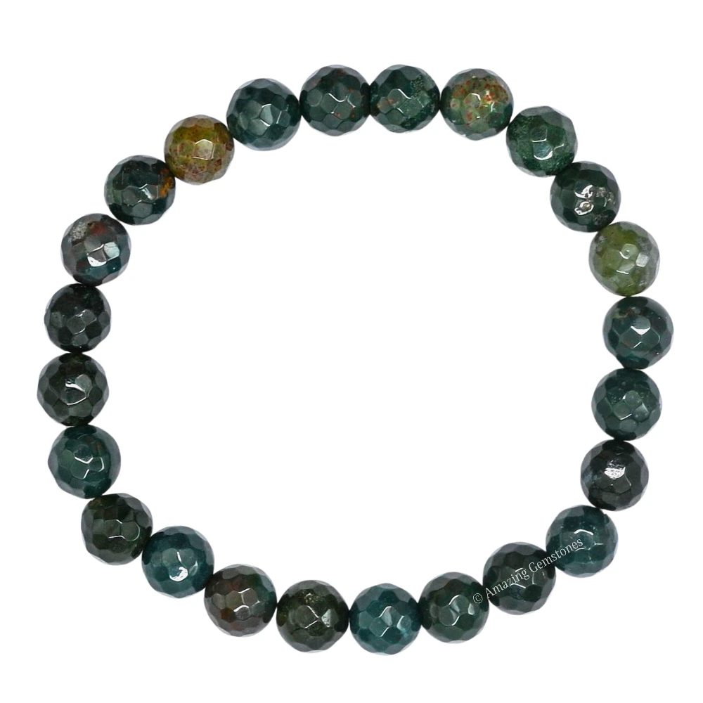 Bloodstone Bracelet (Faceted) (Stretchable)
