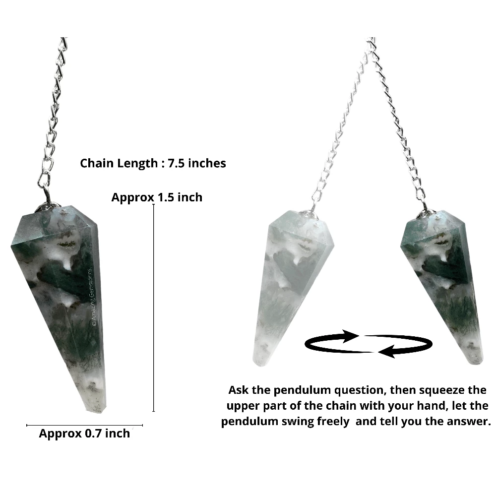 Moss Agate Pendulum