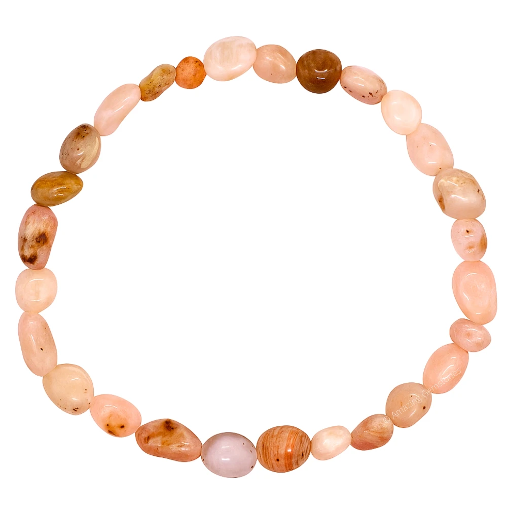 Rhodochrosite Tumbled Stone Bracelet (Stretchable)