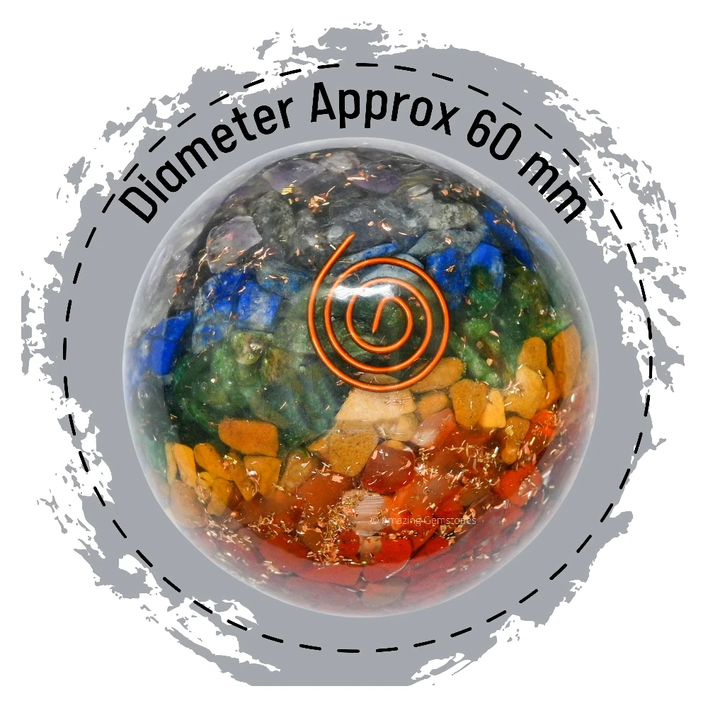Chakra Orgone Sphere (2.5 Inch)