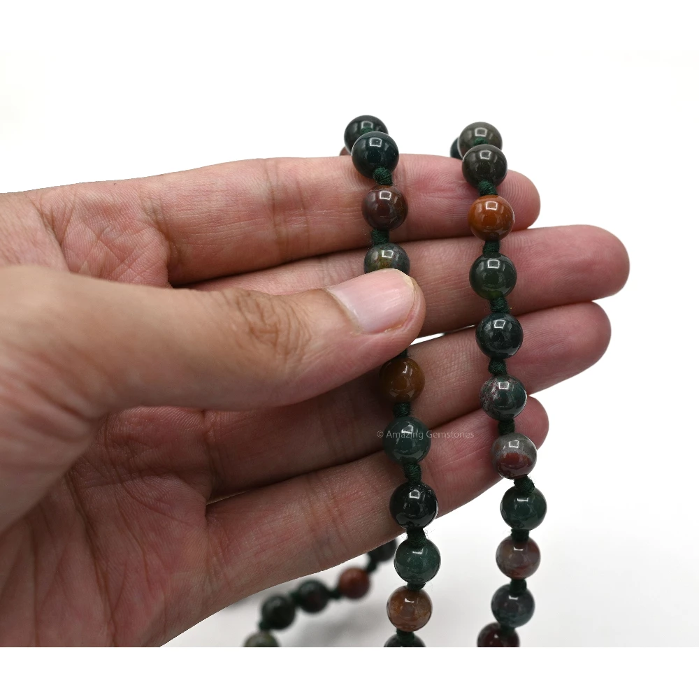 Bloodstone Mala (Hand Knotted)
