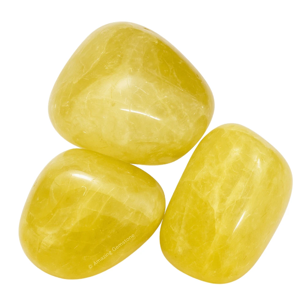Tumbled Lemon Quartz Crystals Stones (1 oz)