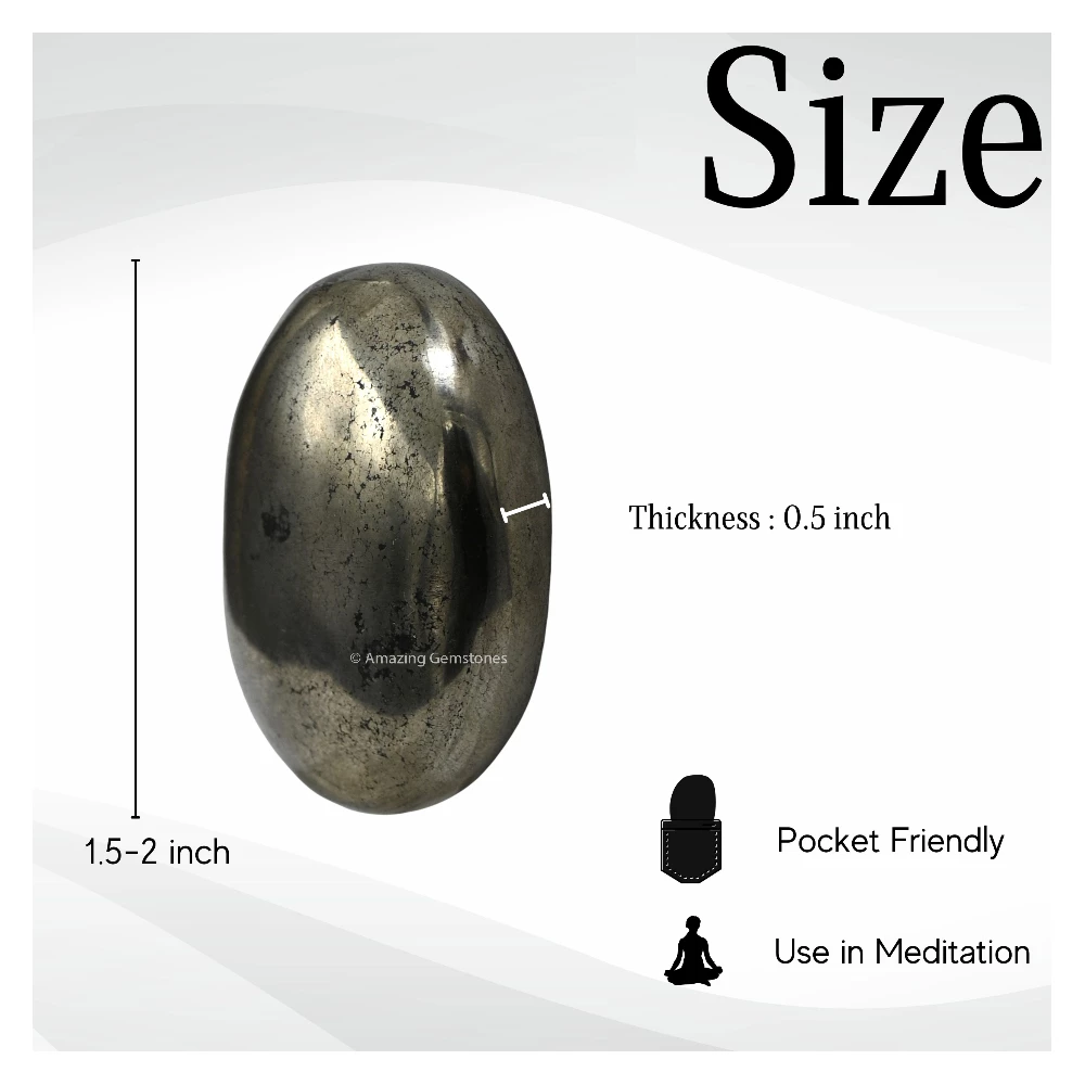 Pyrite Palm Stone