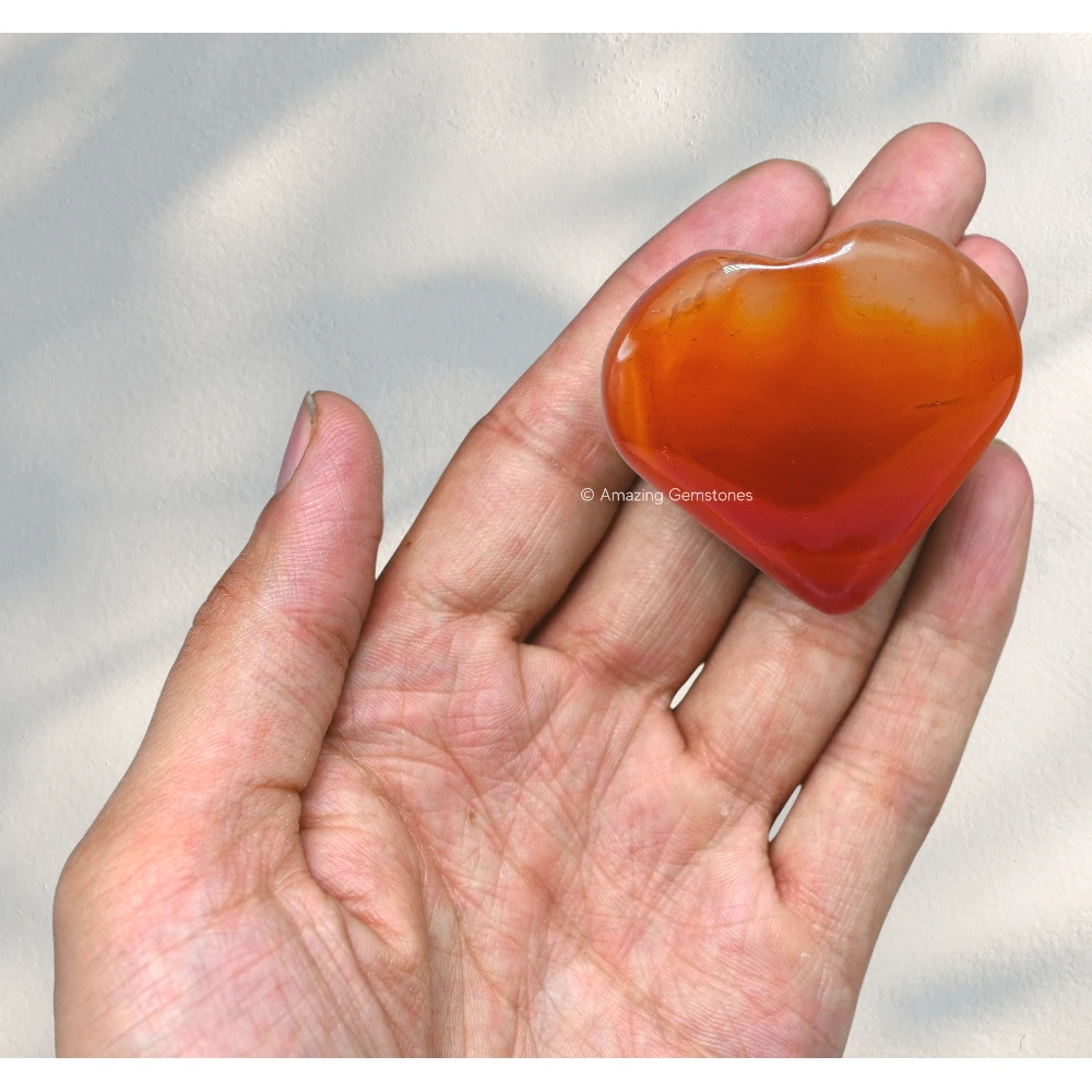 Red Onyx Agate Heart