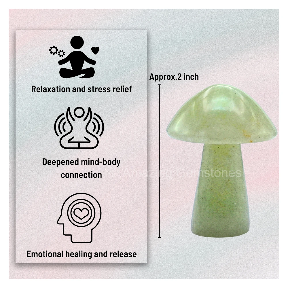 Green Aventurine Crystal Mushroom